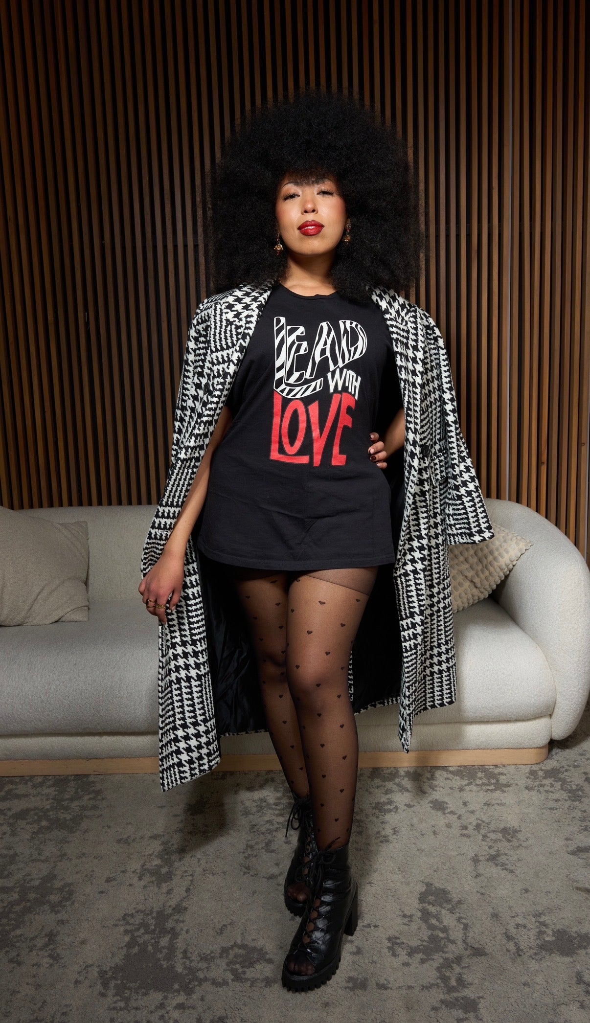 Lead With Love”-Short-Sleeve Unisex T-Shirt-Black