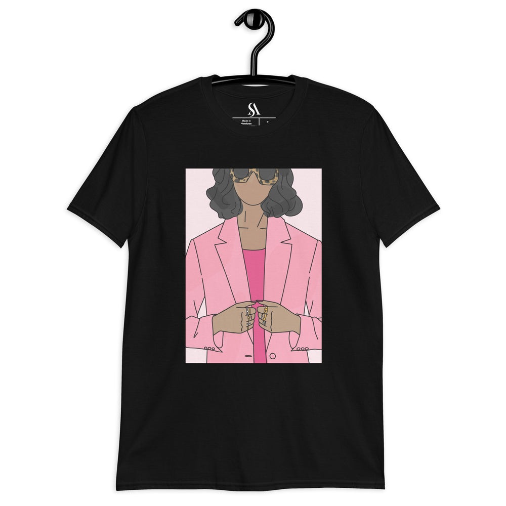 "Biz Gal!" Short-Sleeve Unisex T-Shirt-Pink image 7