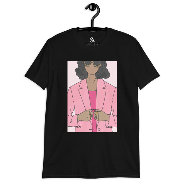"Biz Gal!" Short-Sleeve Unisex T-Shirt-Pink image 6
