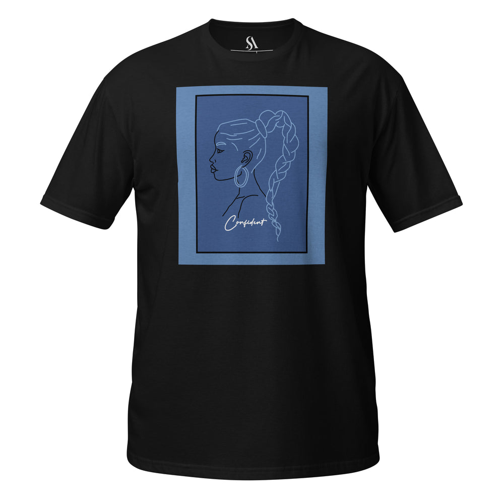 "You Are Confident!" Short-Sleeve Unisex T-Shirt- Jeans Blue image 5