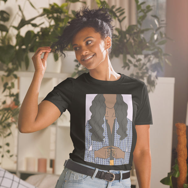 "Biz Sis!" Short-Sleeve Unisex T-Shirt-Blue image 6