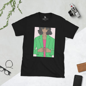 "Biz Gal!" Short-Sleeve Unisex T-Shirt-Green image 5