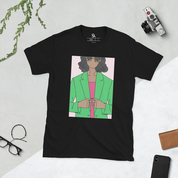 "Biz Gal!" Short-Sleeve Unisex T-Shirt-Green image 5
