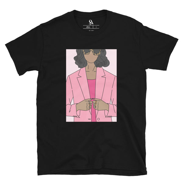 "Biz Gal!" Short-Sleeve Unisex T-Shirt-Pink image 7