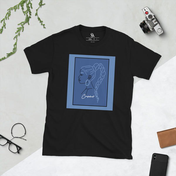 "You Are Confident!" Short-Sleeve Unisex T-Shirt- Jeans Blue image 7