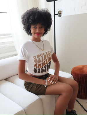 “Stylish. Ambitious. Sisters” - Short-Sleeve Unisex T-Shirt-White