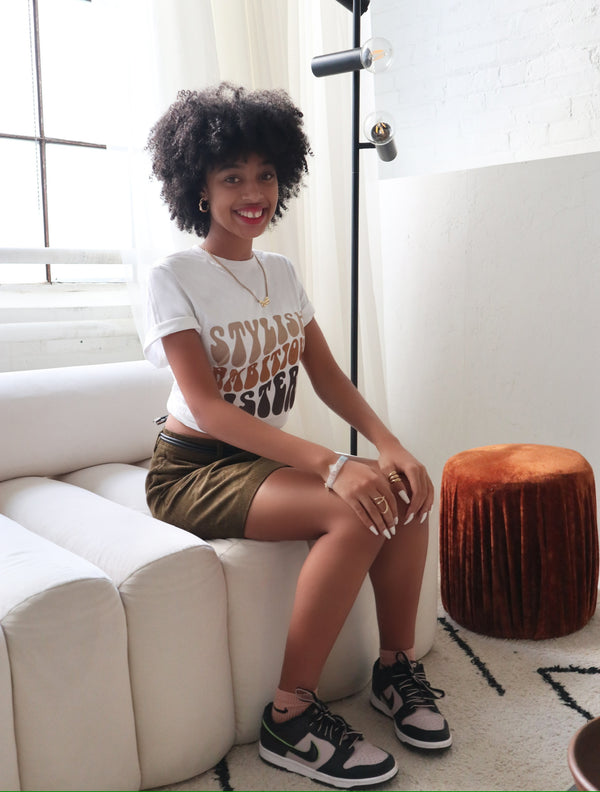 “Stylish. Ambitious. Sisters” - Short-Sleeve Unisex T-Shirt-White