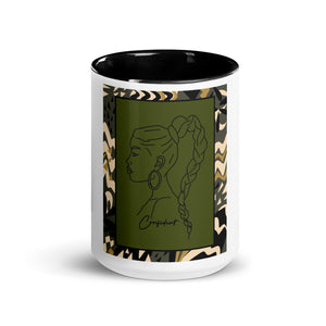 "You Are Confident!" Mug with Color Inside-Green image 4