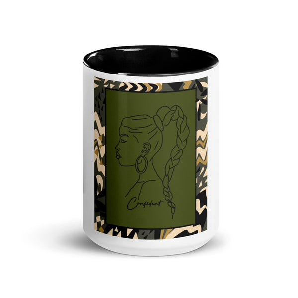"You Are Confident!" Mug with Color Inside-Green image 4