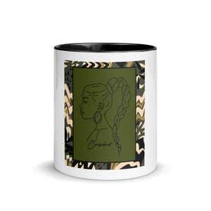 "You Are Confident!" Mug with Color Inside-Green image 0