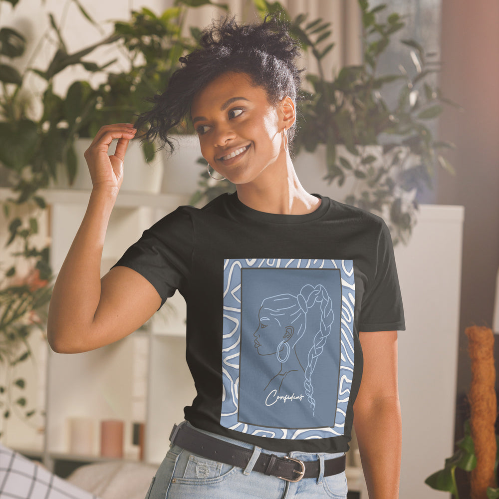 "You Are Confident!" Short-Sleeve Unisex T-Shirt-Blue image 5