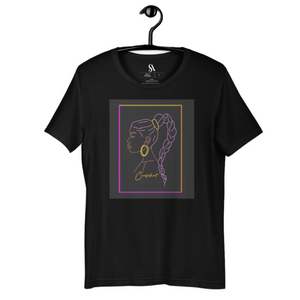  "You are Confident!"-Short Sleeve-Unisex T-shirt-Purple on Black image 2