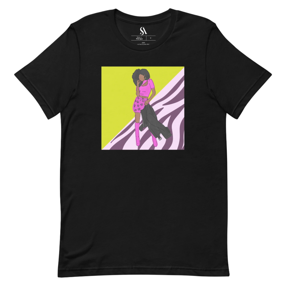 "You are Pretty!"-Short Sleeve-Unisex T-shirt-Black image 1