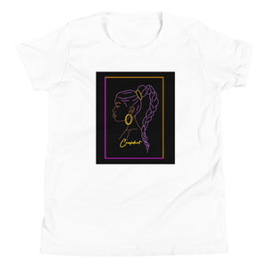 "You are Confident" Youth Short Sleeve T-Shirt-Purple image 1
