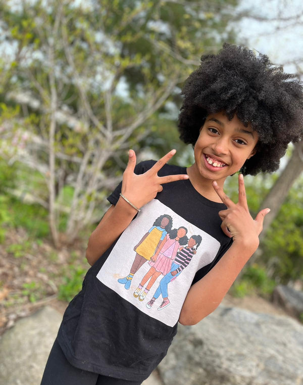 "We are Girls!"-Youth Short Sleeve T-Shirt-Cream on Black